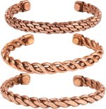 Touchstone Indian Hand Crafted Healing Copper Bracelet Chakra Jewelry Cuff Gift Women Men.